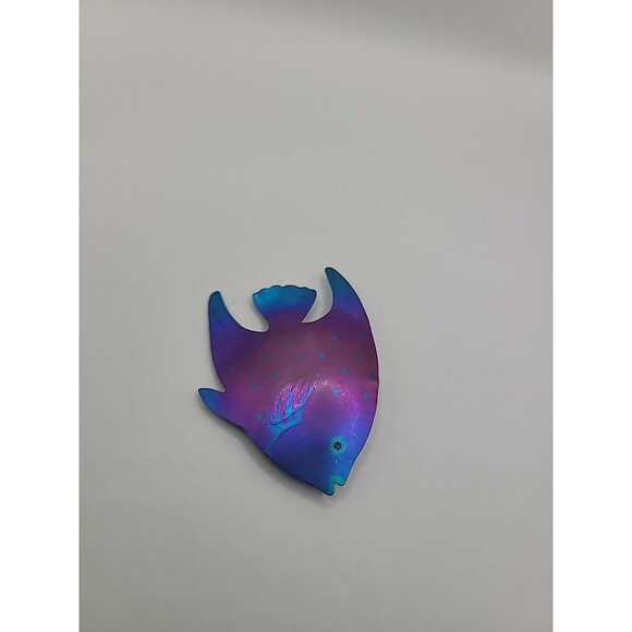 Vintage Brooch Pin Fish Purple Blue Ocean  School Jewelry Costume - Picture 13 of 16